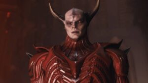 DOOM The Dark Ages best settings: demon in a red cloak.