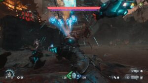 DOOM The Dark Ages Glory Kills, Executions, Glory Strikes: DOOM slayer performing an Execution on an enemy.
