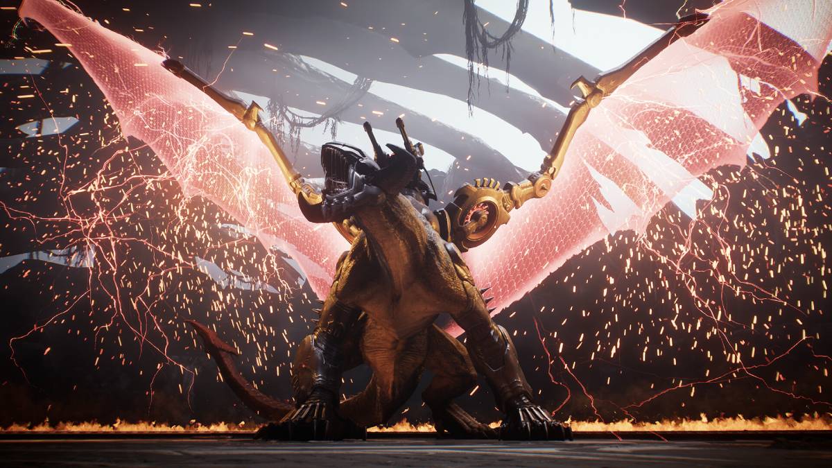 DOOM The Dark Ages prequel: cyberdragon roaring.