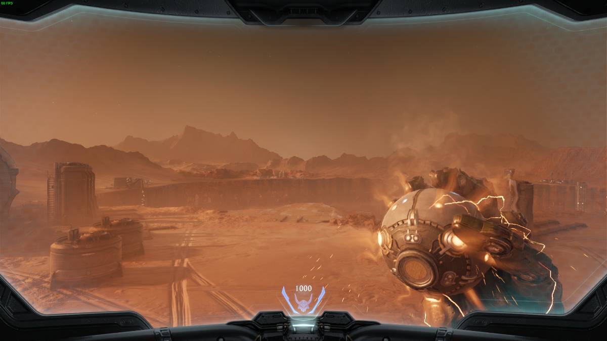 DOOM The Dark Ages review: view from an Atlan mech.