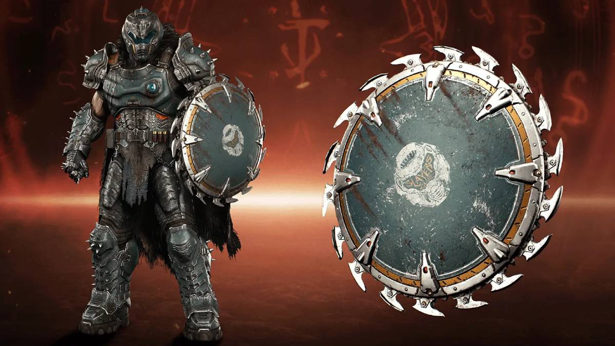 DOOM The Dark Ages Twitch Drops: Guardian DOOM Slayer Skin and shield.