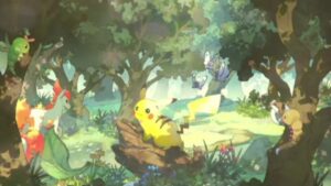 Download Pokémon TCG Pocket and join Pikachu and friends in the woods.