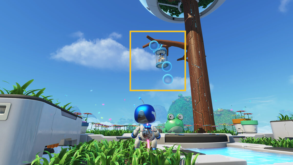 Astro Bot Downsize Surprise: Astro exploring the Downsize Surprise level.