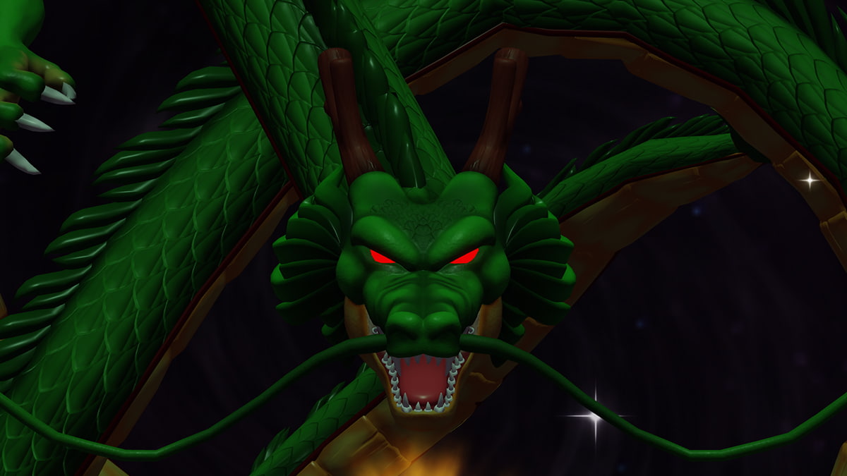 Main menu image from Dragon Soul on Roblox, showing a green dragon facing the screen.