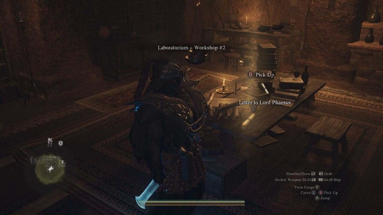 Dragon's Dogma 2 A Veil of Gossamer Clouds: The Letter to Lord Phaesus on a desk.