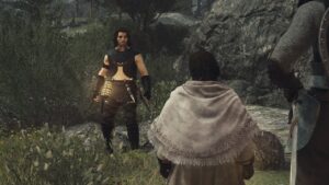 Dragon's Dogma 2 best daggers: The player looks at a Thief pawn in the game.