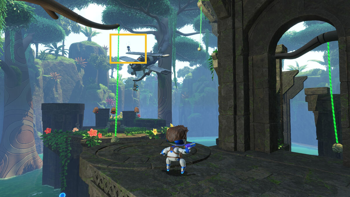 Astro Bot Dude Raiding: Astro exploring the jungle.