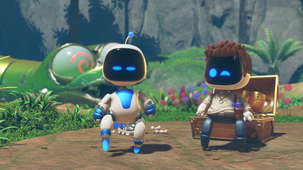 Astro Bot Dude Raiding: Astro exploring the jungle.