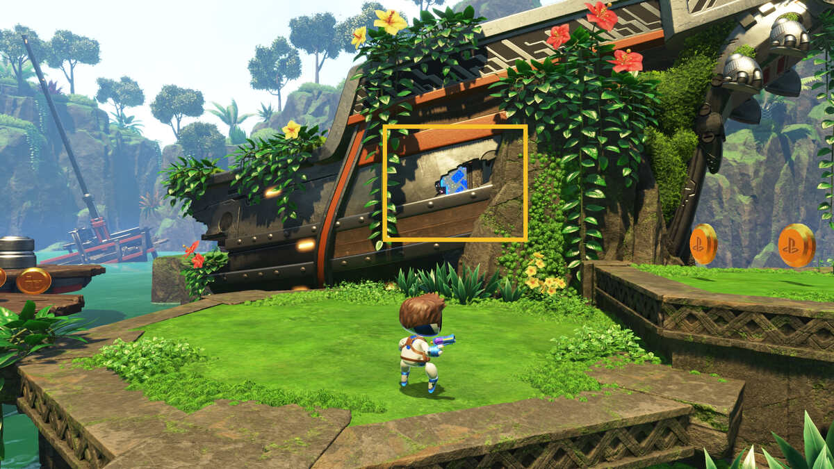 Astro Bot Dude Raiding: Astro exploring the jungle.