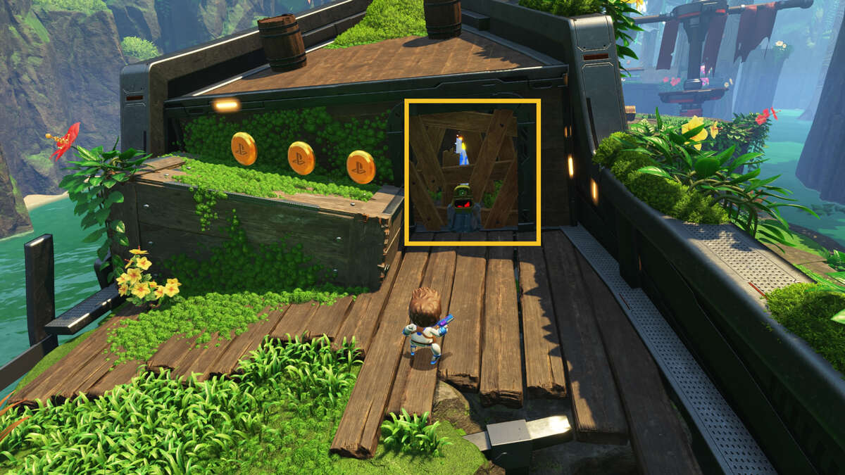 Astro Bot Dude Raiding: Astro exploring the jungle.