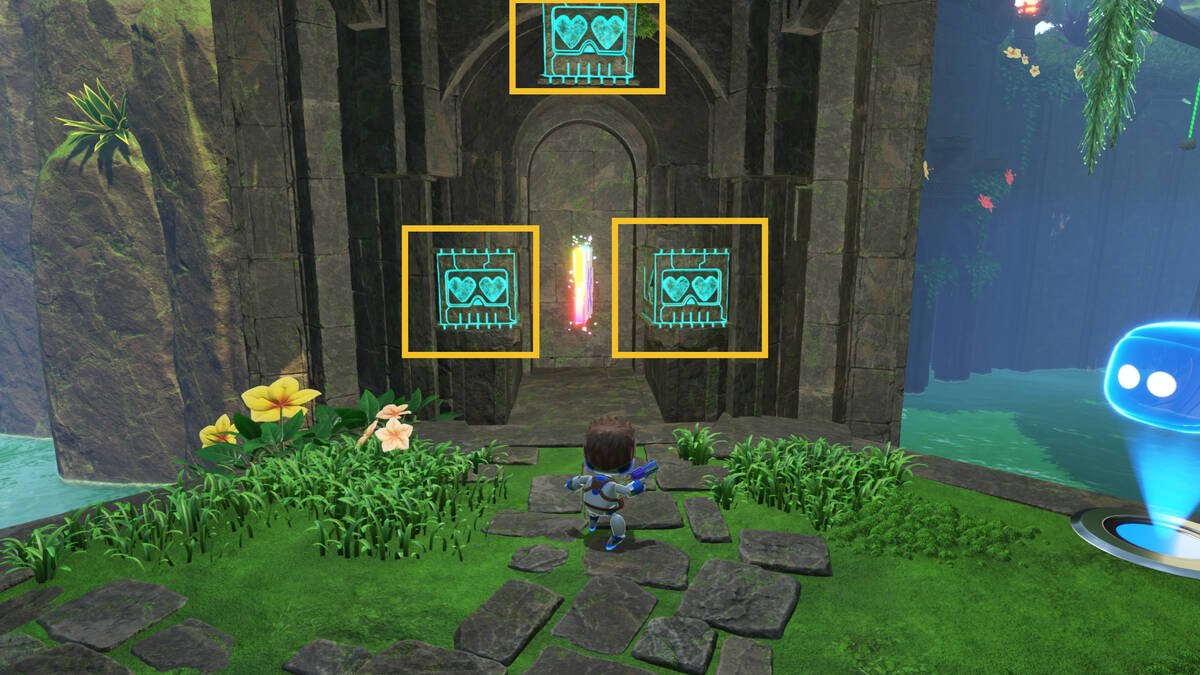 Astro Bot Dude Raiding: Astro exploring the jungle.