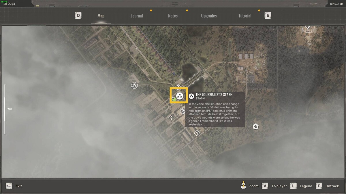 Stalker 2 Journalist's Stash locations: Duga stash.