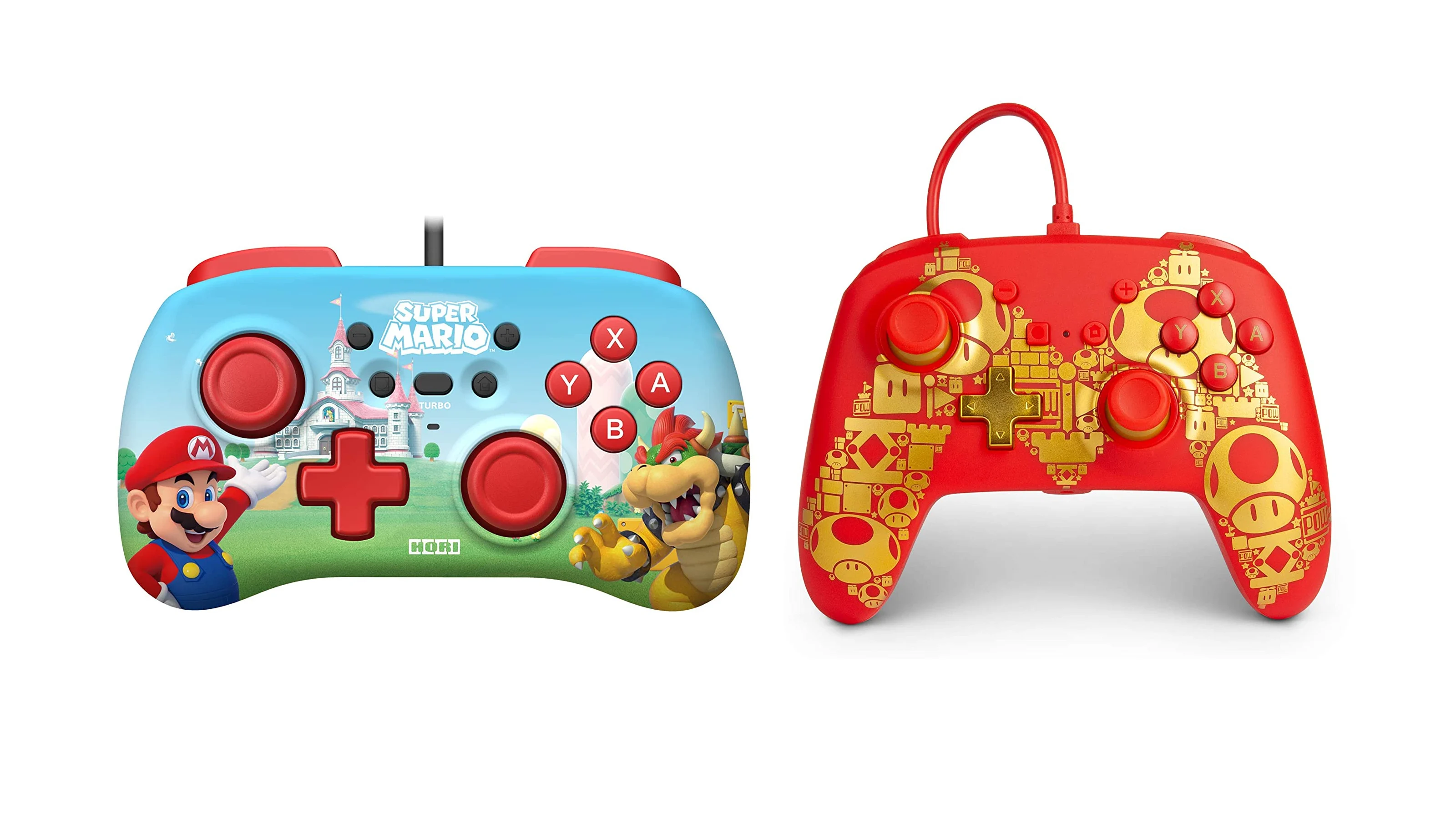 Mario celebrates the 35th anniversary of the series with two swish Nintendo Switch controllers