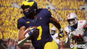 EA Sports College Football 25 release time - a play runs with the ball