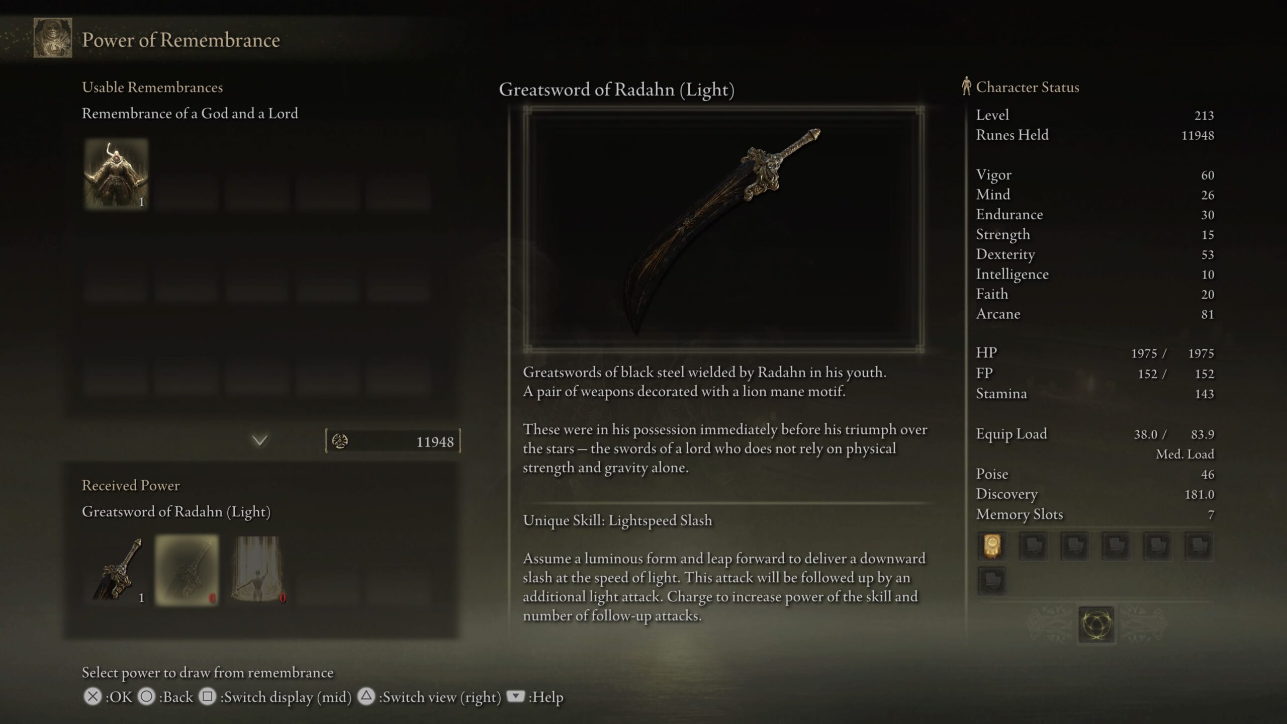 how to get Light of Miquella Incantation in Elden Ring shadow of the erdtree - a menu in the game showing sword of radahn