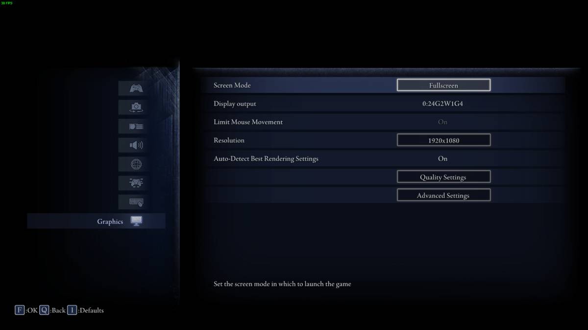 Elden Ring Nightreign best PC settings: in-game graphics settings menu.
