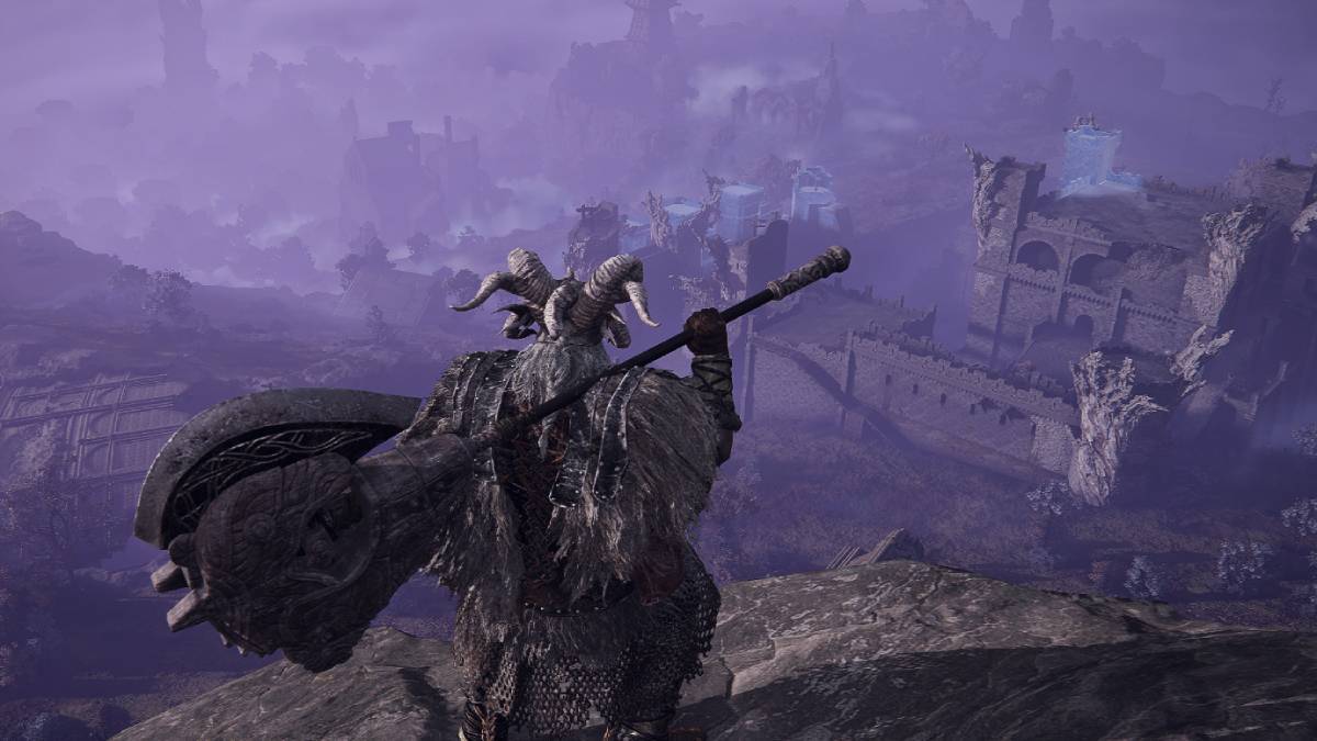 Elden Ring Nightreign Limveld map: Raider looking at Limveld.