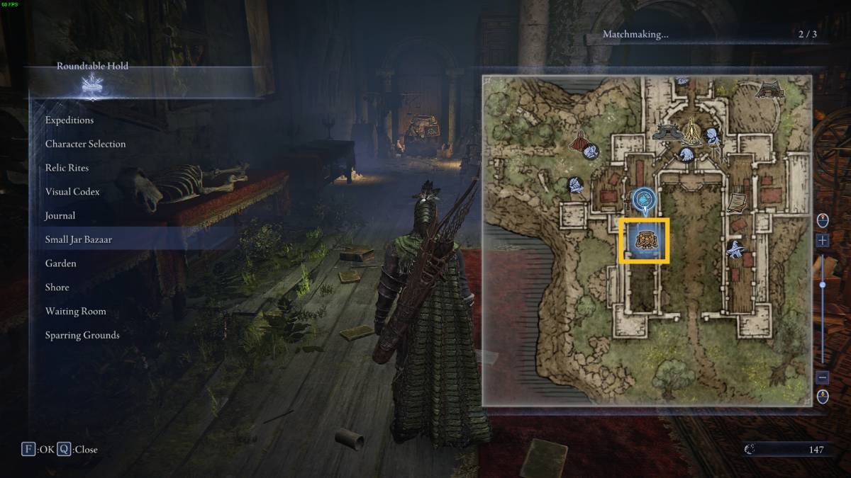 Elden Ring Nightreign Relic Rites: Roundtable Hold map.