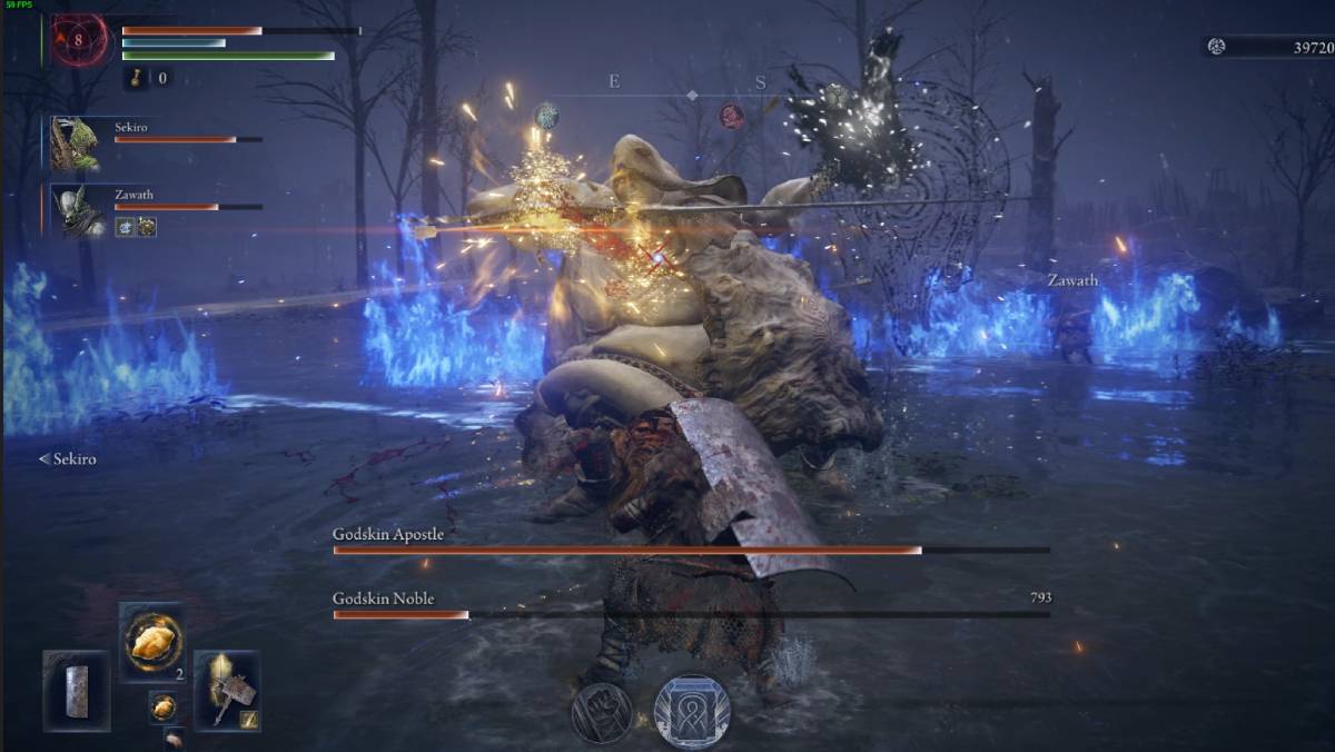 Elden Ring Nightreign review: Raider fighting a boss.