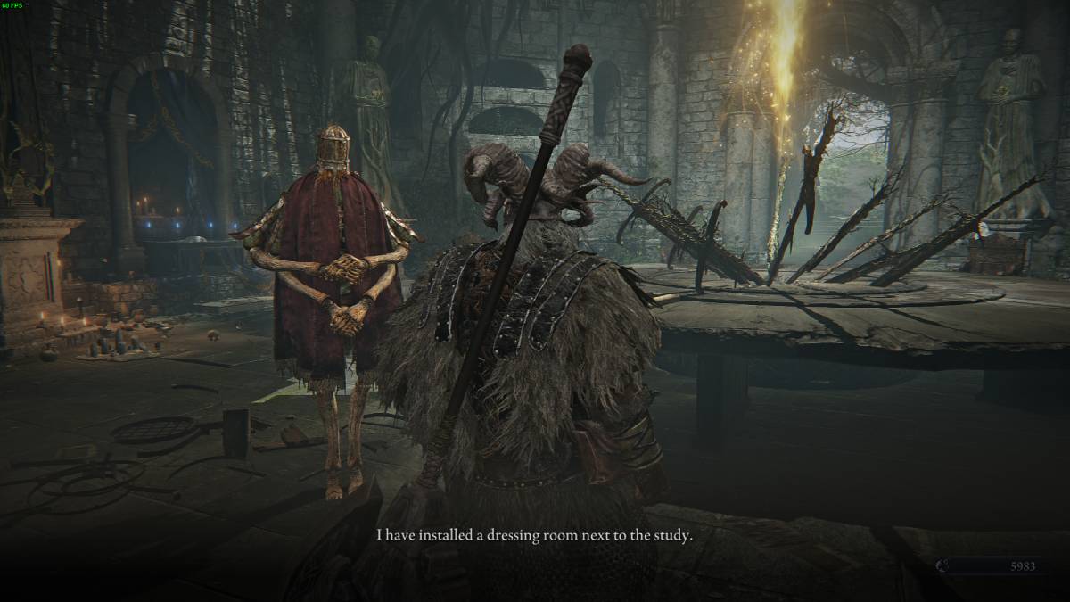 Elden Ring Nightreign skins dresser: Iron Menial and a Raider at the Roundtable Hold.