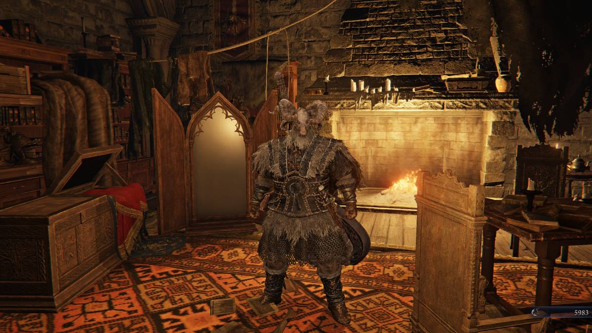 Elden Ring Nightreign skins dresser: Raider in front of the Dresser in the Roundtable Hold.