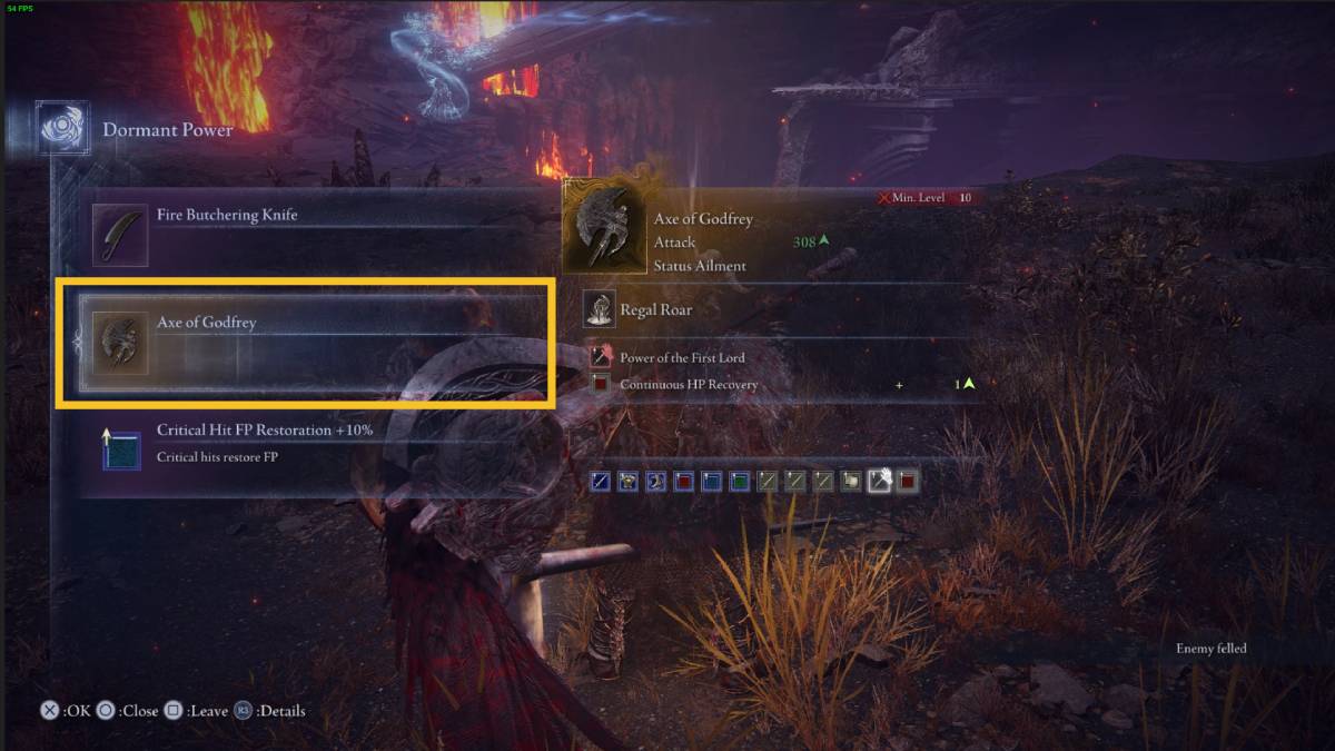 Elden Ring Nightreign weapon upgrades: Dormant Power rewards.