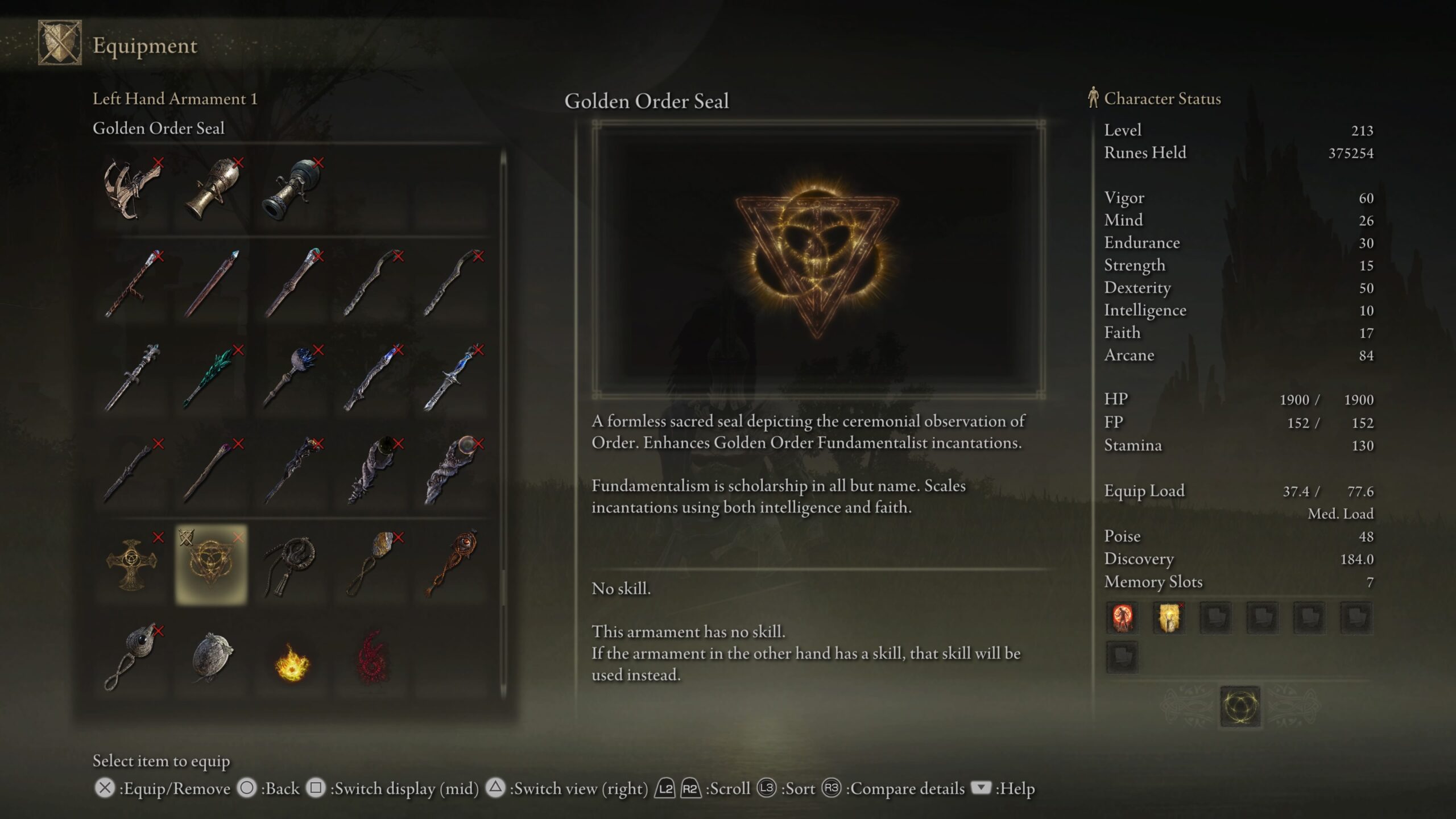 best build for rellana's twin blades - the golden order seal in the menu
