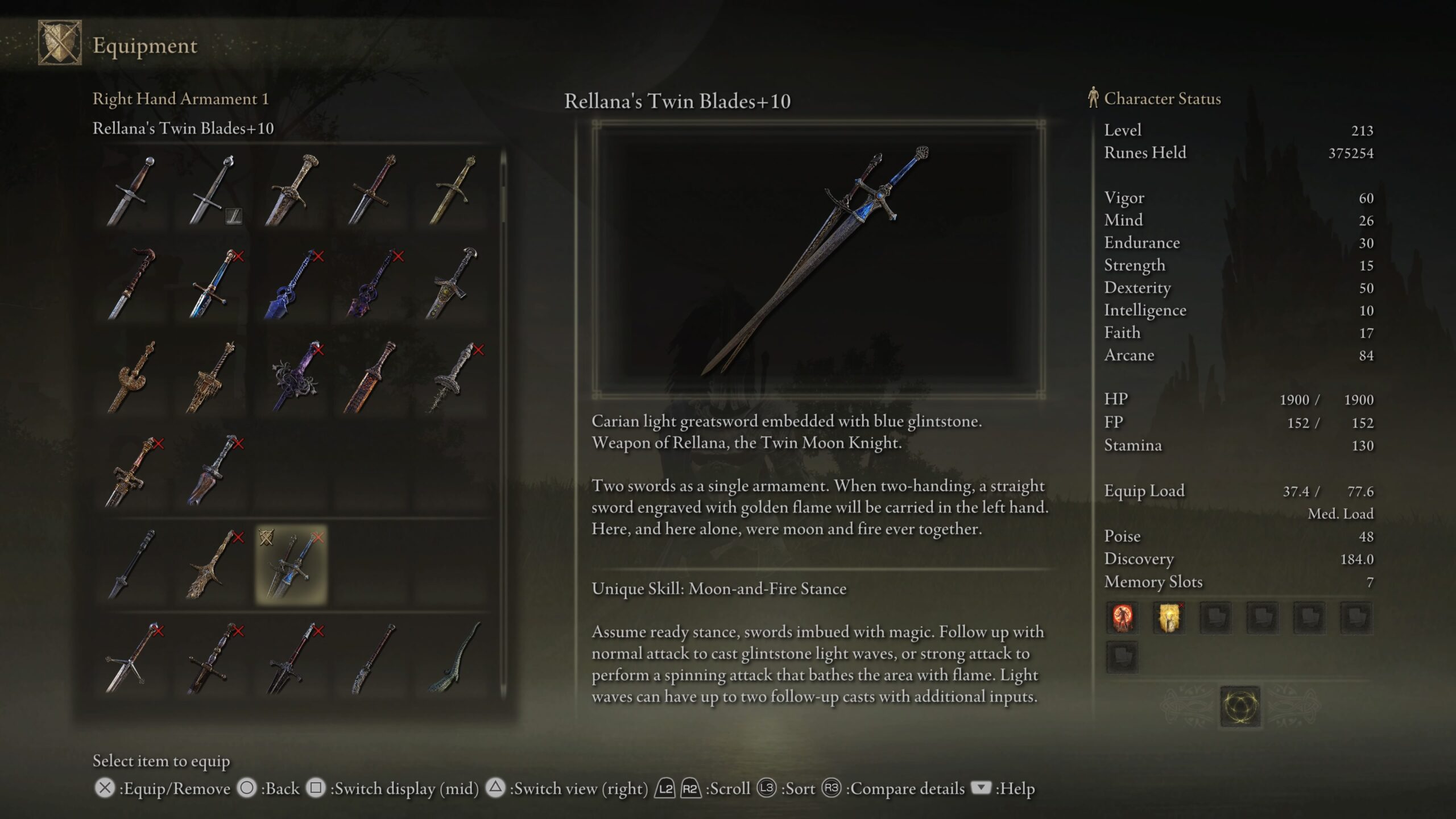 build for rellana's twin blades shadow of the erdtree - the weapon in elden ring with its stats and information