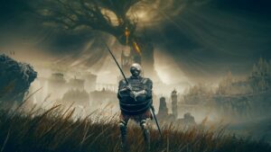 Shadow of the Erdtree recommended level: A player standing at the entry point to the Land of Darkness.