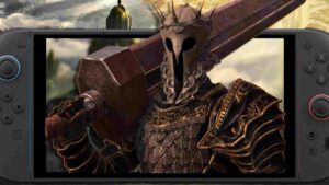 Elden Ring Tarnished Edition man in armour on Nintendo Switch 2