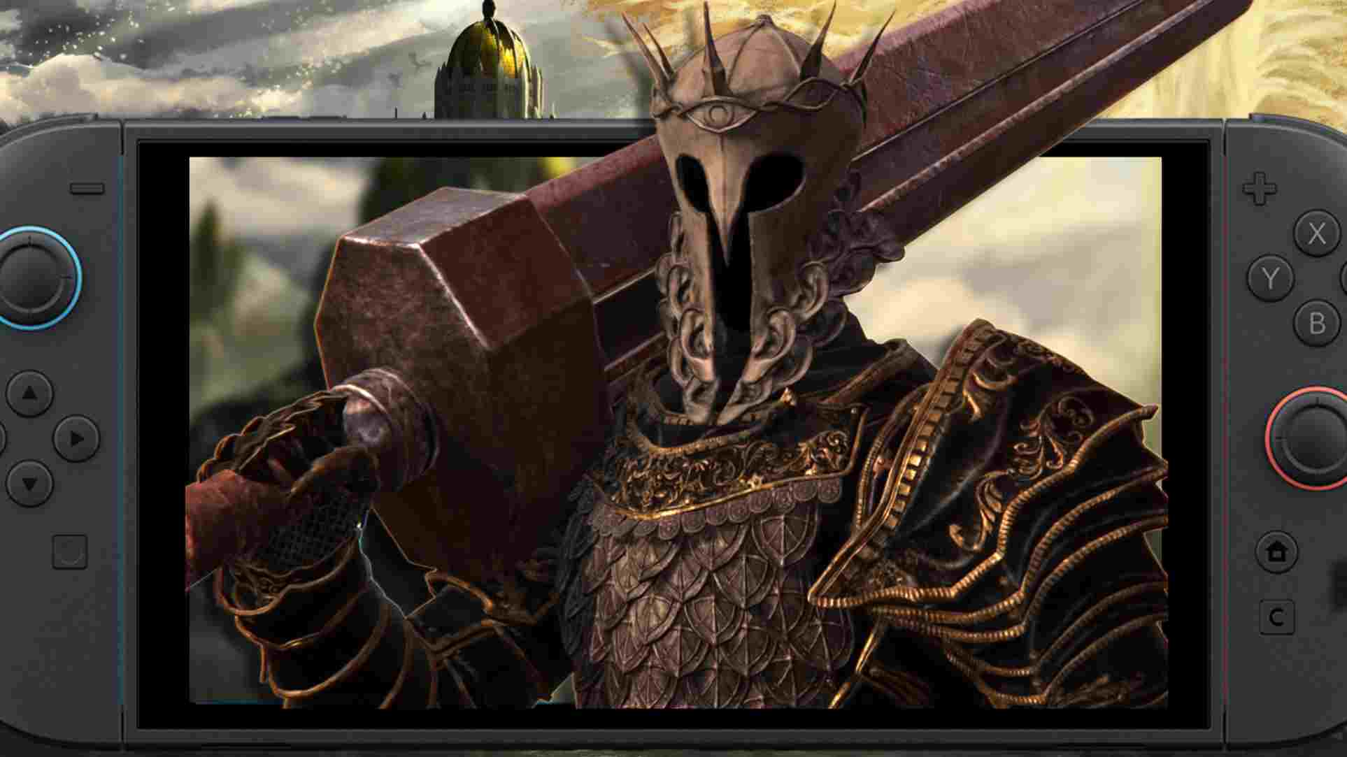 Elden Ring Tarnished Edition man in armour on Nintendo Switch 2