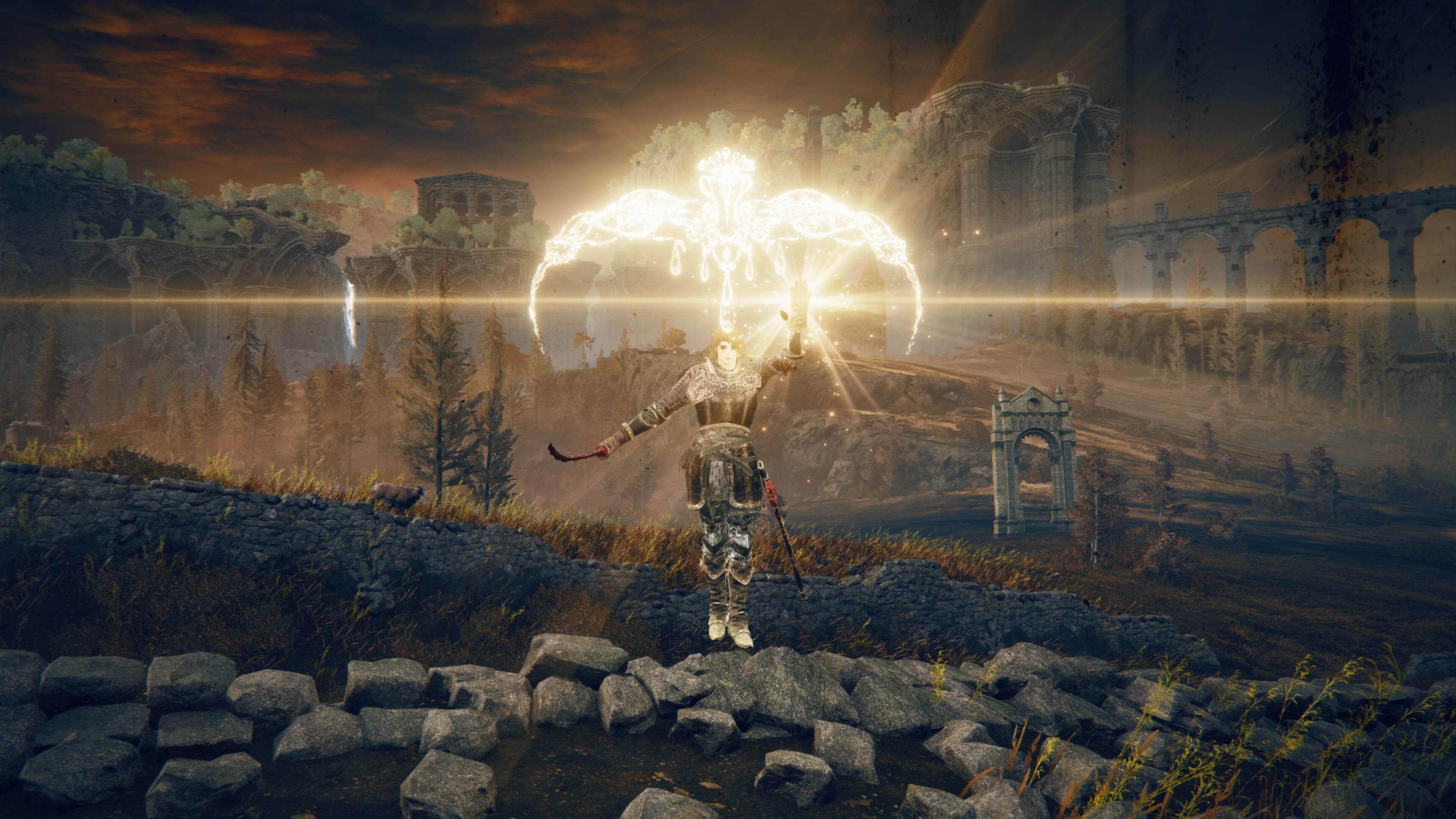 How to get the Light of Miquella Incantation in Elden Ring Shadow of the Erdtree - our character summons a holy symbol to cast magic