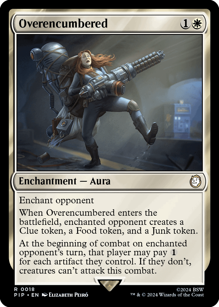 Overcumbered in the world of magic the gathering.