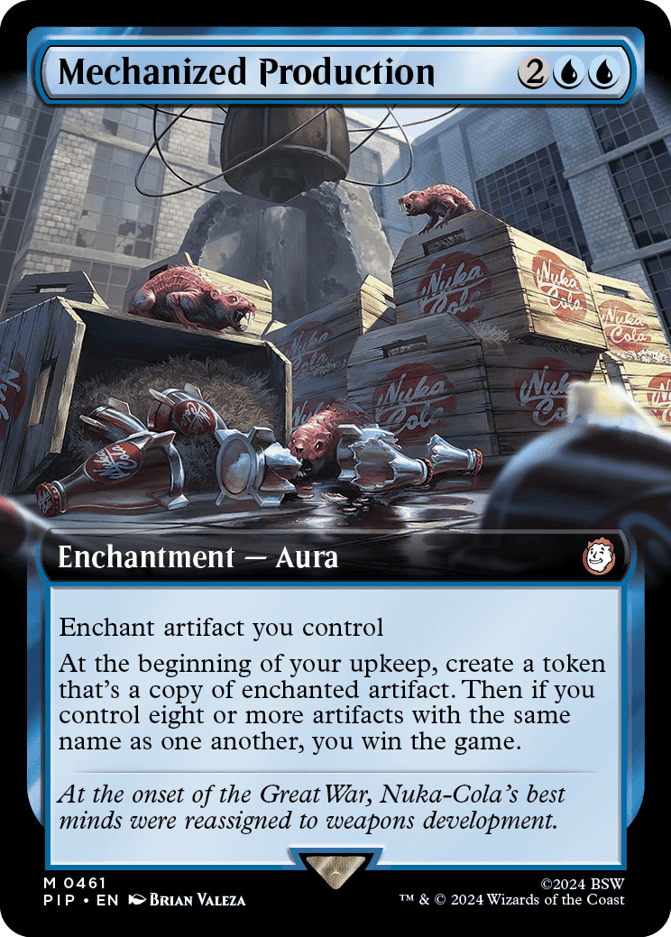 A mechanical production card inspired by MTG.
