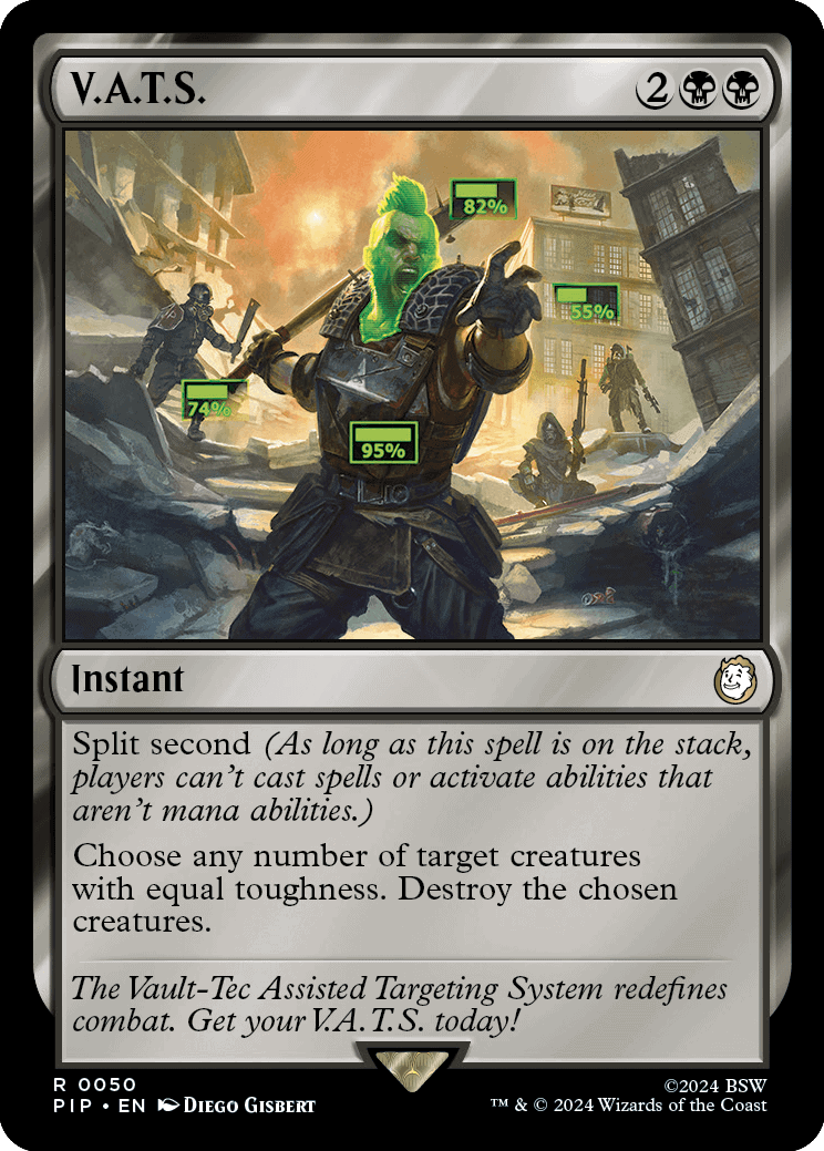 A card with the word vass on it, from MTG.