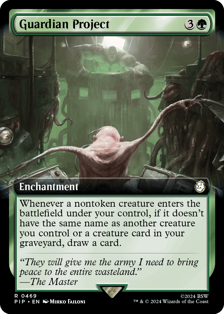 The Guardian Project card, revealed in MTG Fallout spoilers.