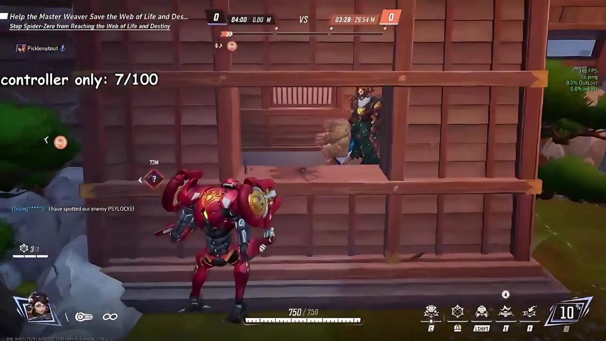 Marvel Rivals enemy trapped inside wall