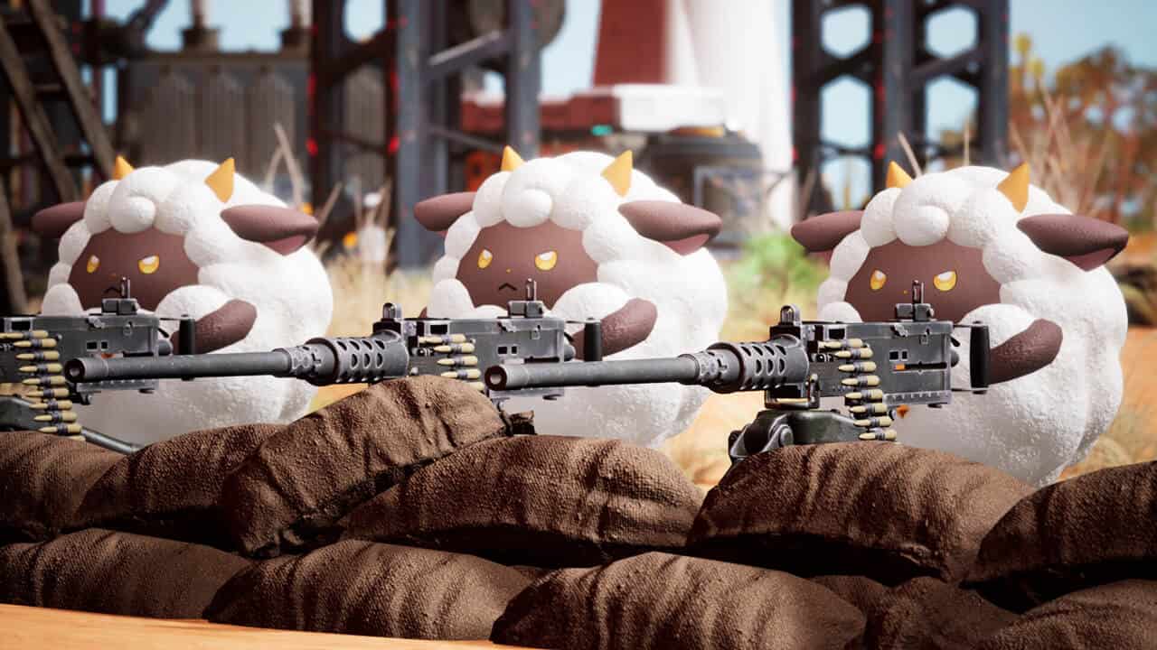 A group of stuffed animals, enshrouded in mystery, have a machine gun in front of them.