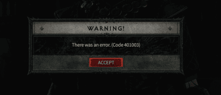 Diablo 4 error code 401003 – how to fix?
