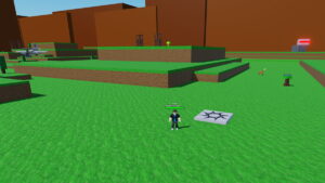 Image of the player collecting new points in Every Second Add 1 Skill Point on Roblox.