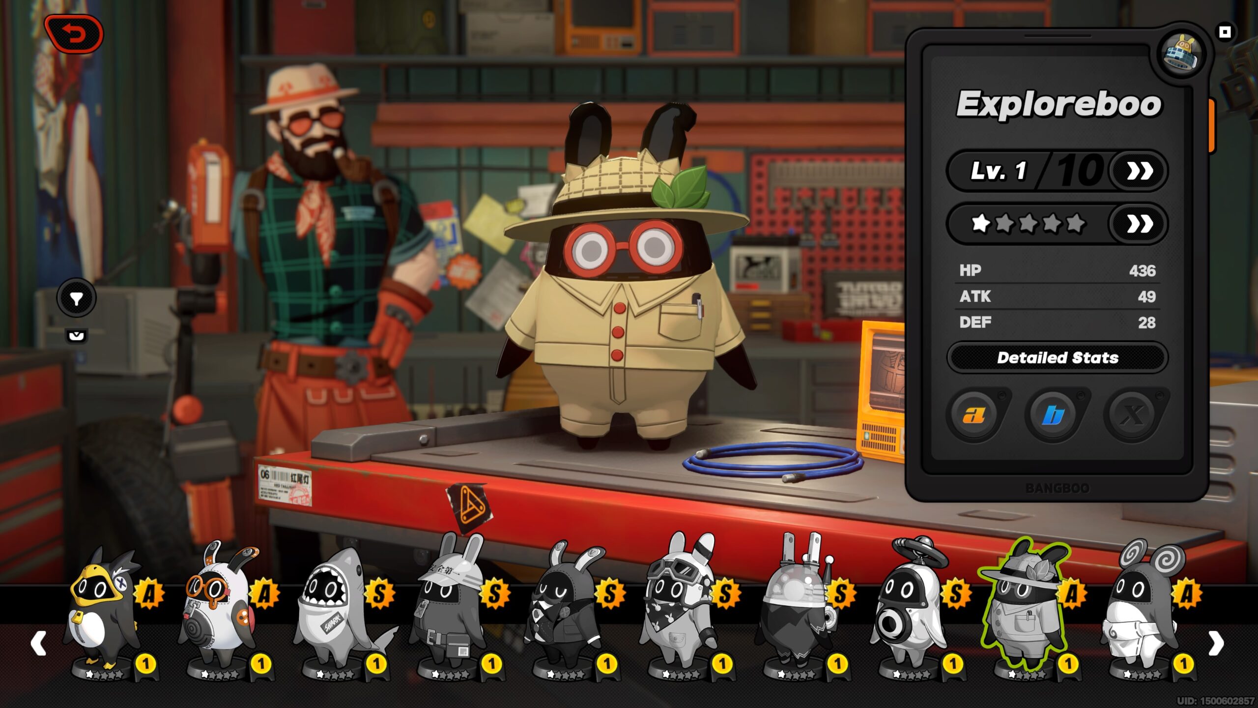 zzz bangboo tier list - the bangboo is dressed in beige with a hat
