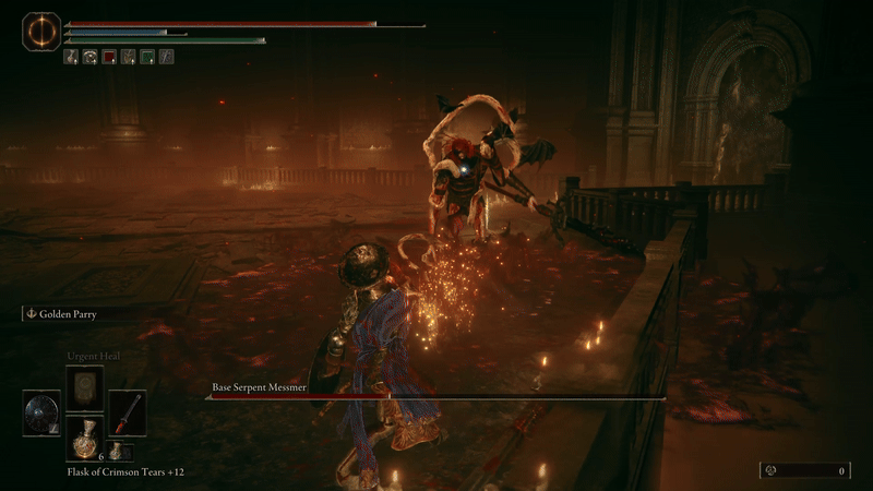 elden ring messmer base serpent boss guide - messmer turns into a snake and attacks us