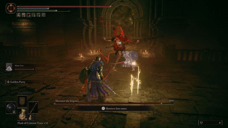 elden ring messmer boss guide - messmer readies to attack our character