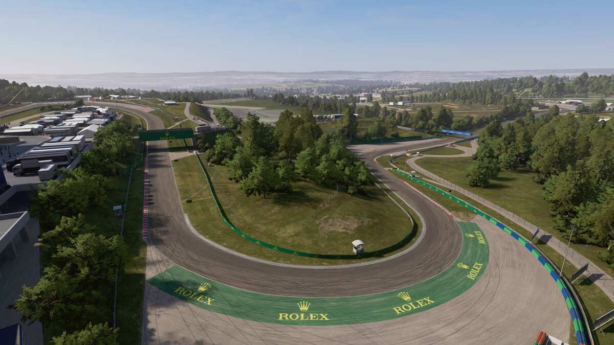 F1 24 track list: A shot of the Hungaroring from above.