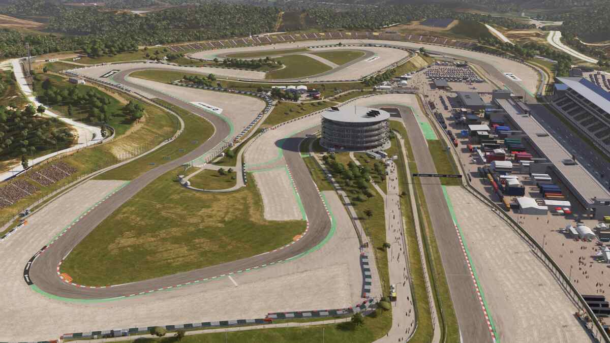 F1 24 track list: A shot of the Autodromo Internacional do Algarve from above.
