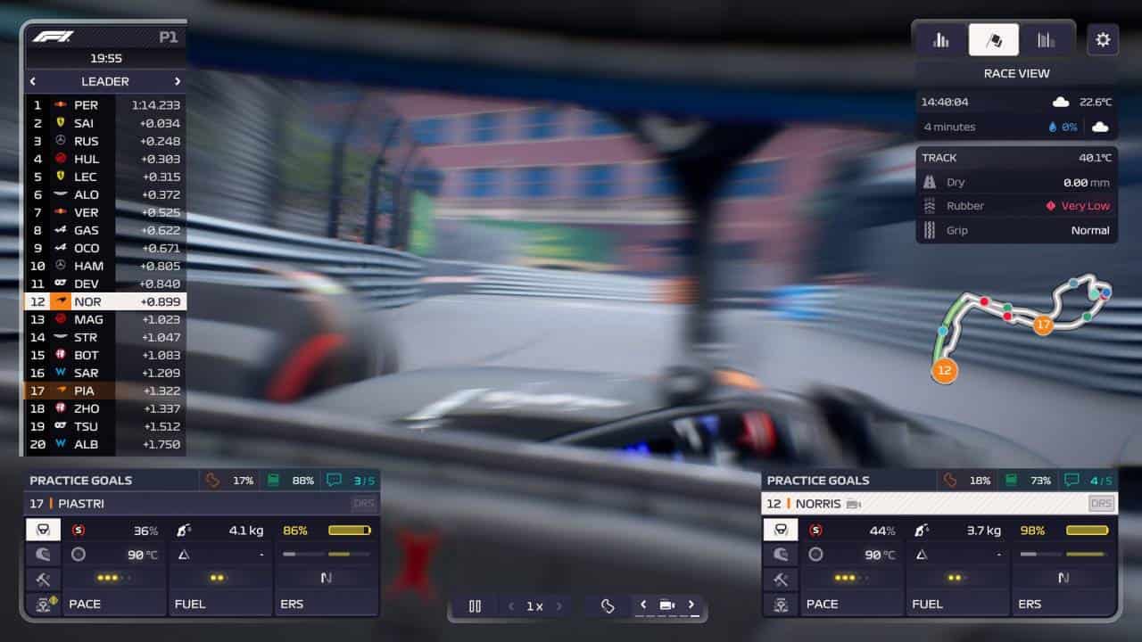 F1 Manager 2023 review: The visor cam round Baku.