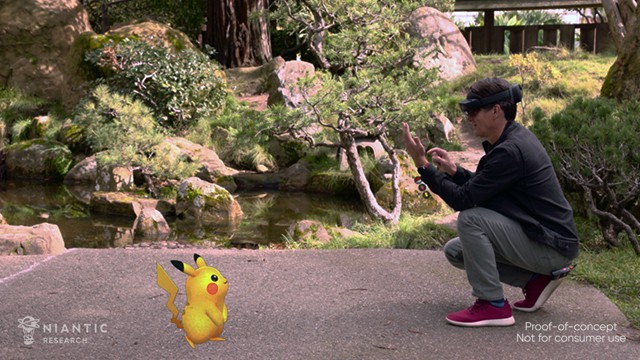 Pokemon Go HoloLens proof-of-concept demo showcased by Niantic Labs during Microsoft mixed reality event