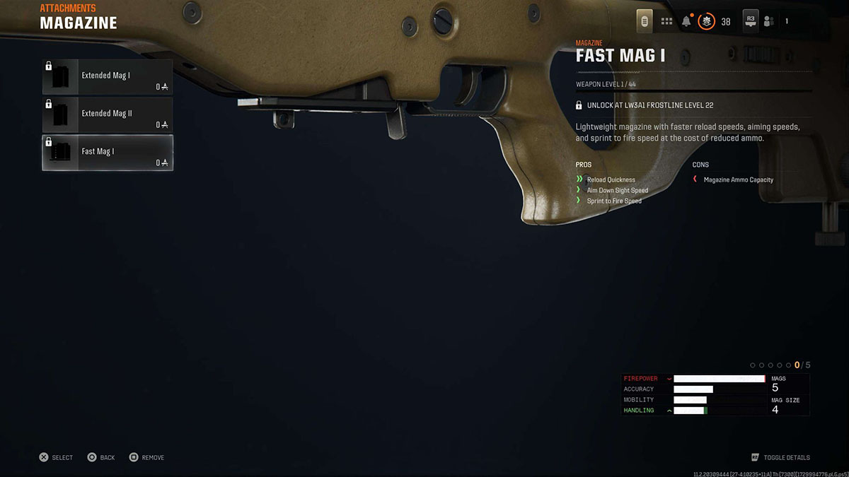 Call of Duty Black Ops 6 Fast Mag I attachment in Gunsmith