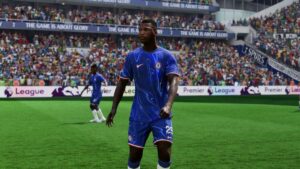 FC 25 best young CDM: Moises Caicedo in a Chelsea kit.