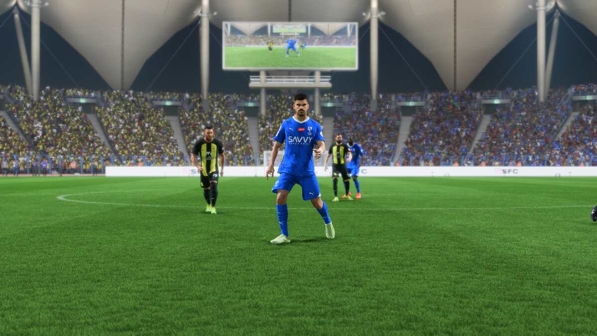 FC 25 best Saudi Pro League players: Ruben Neves walking in the middle of the pitch for Al-Hilal.